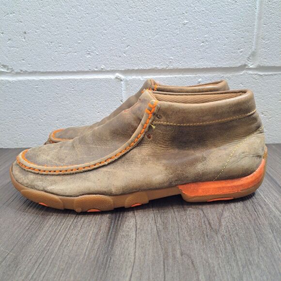 Twisted X Moc Style Loafers. Brown Leather Casual Western Loafer Women's Size 9W - Picture 2 of 8